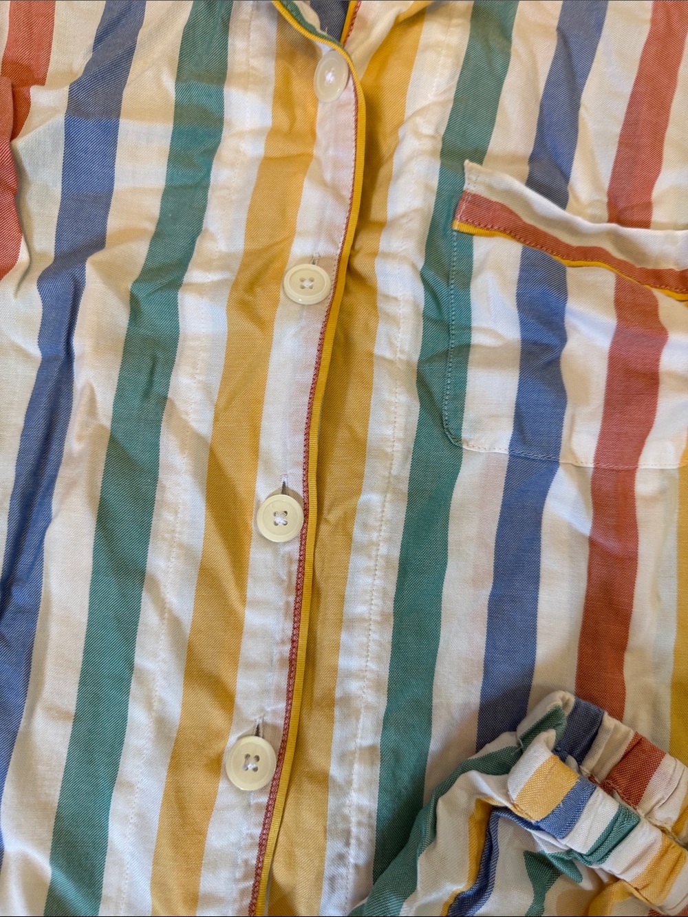 Madewell Striped Cotton Pajama Set in Multicolor Pastels - Picture 8 of 11
